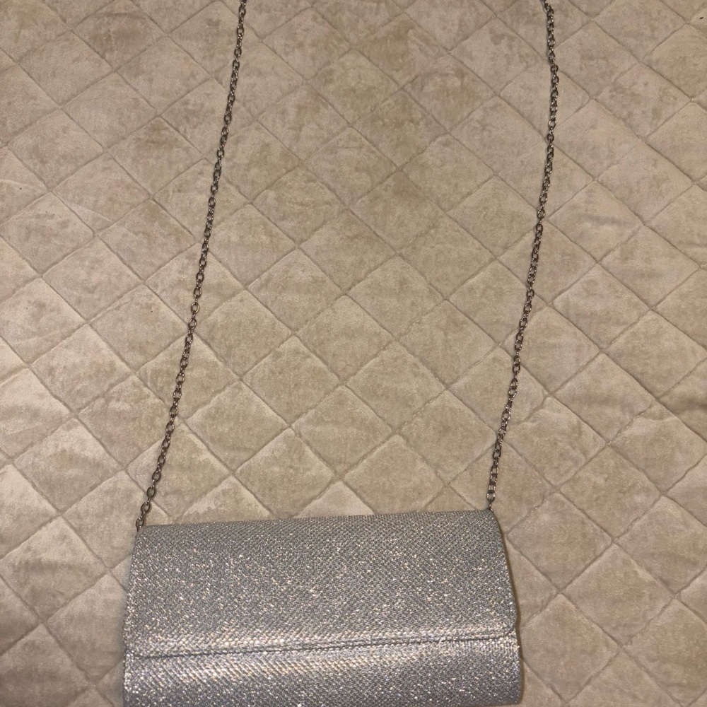 Elegant Silver Clutch Bag